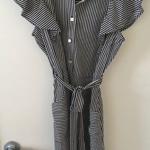 Summer navy striped dress new with tags